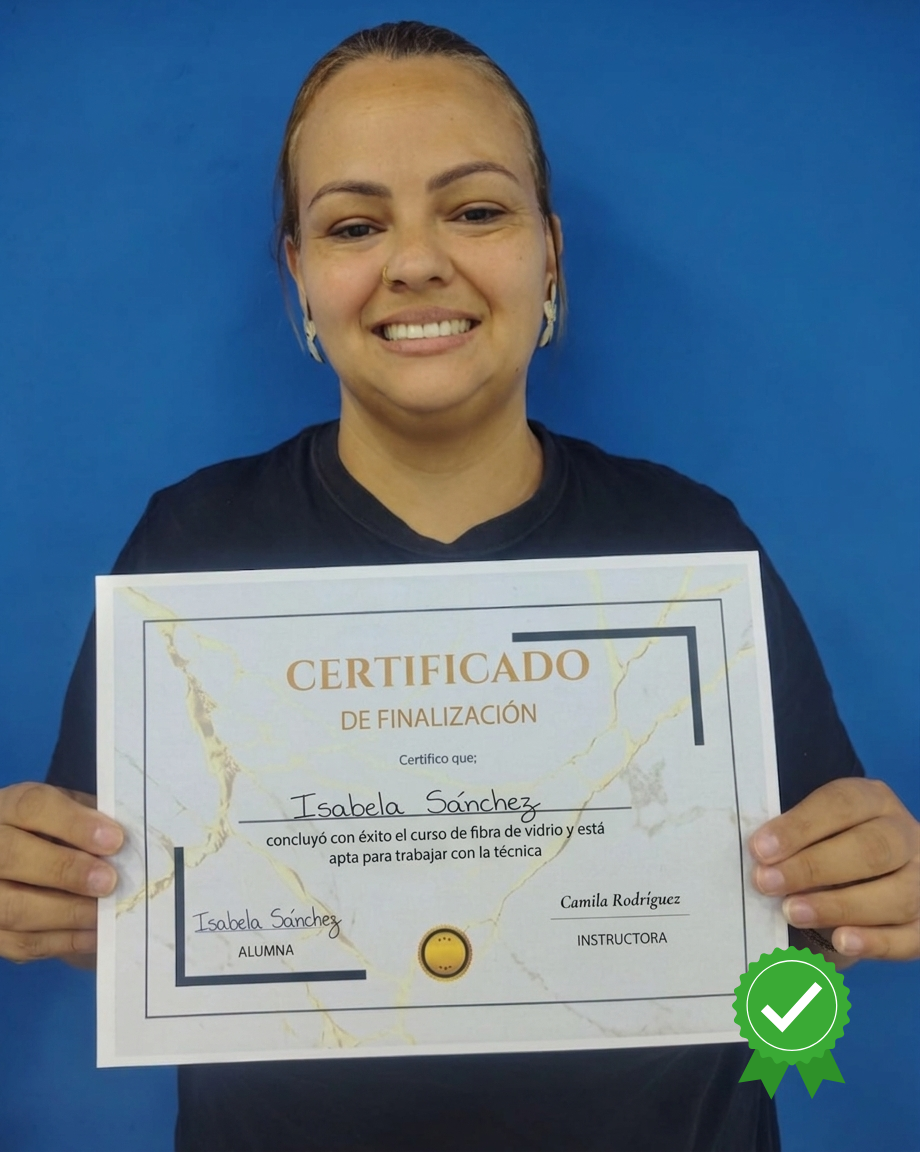 Alumna con certificado 1